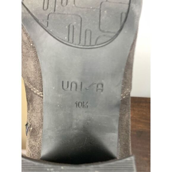 Unisa Women's Suede Block Heel Over The Knee Riding Boots Brown Size 10M - Picture 7 of 9